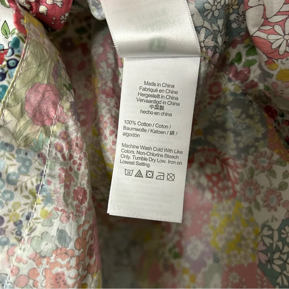 J Crew Classic Fit Short Puff Sleeve Top in Liberty Patchwork Dream Floral